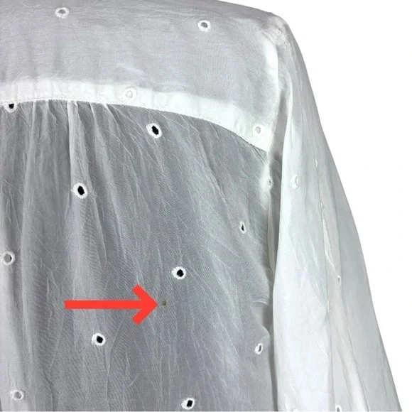 JOHNNY WAS EMBROIDERED EYELET BOHO PULLOVER TUNIC TOP - Picture 12 of 16